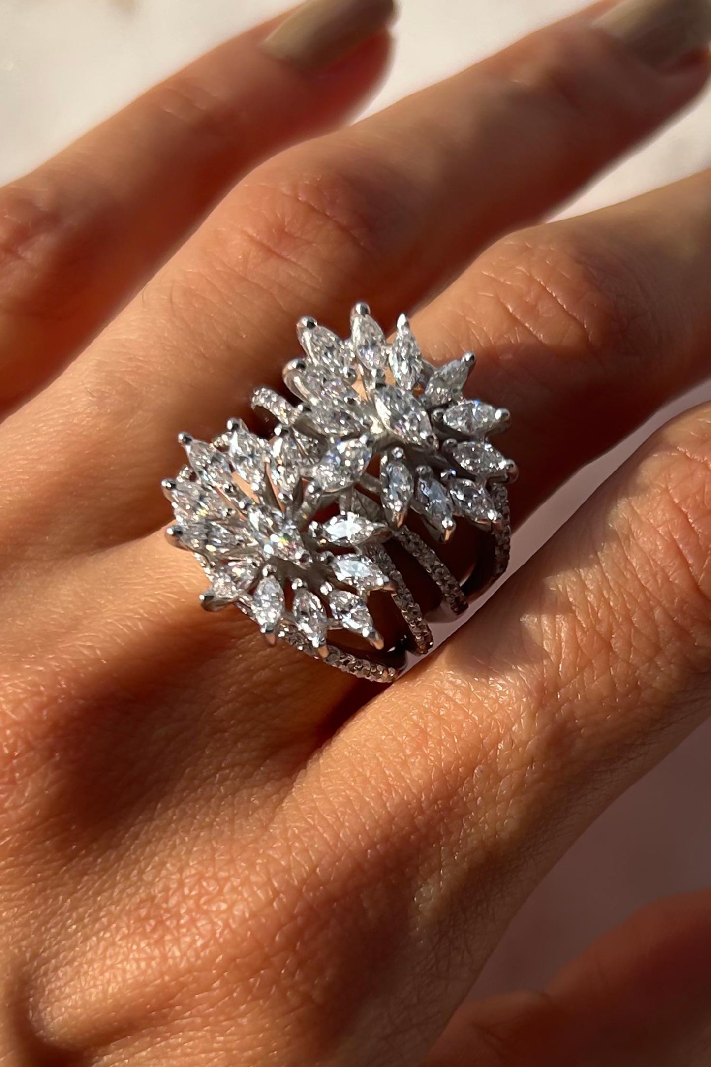 Glitzern Marquise Stone Ring 