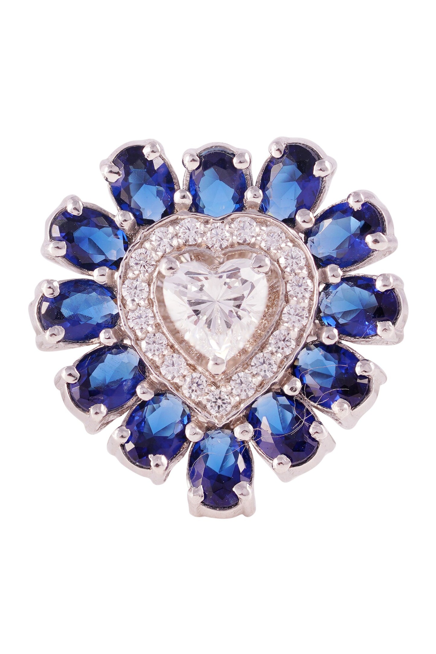 Ocean Heart Solitaire Ring 