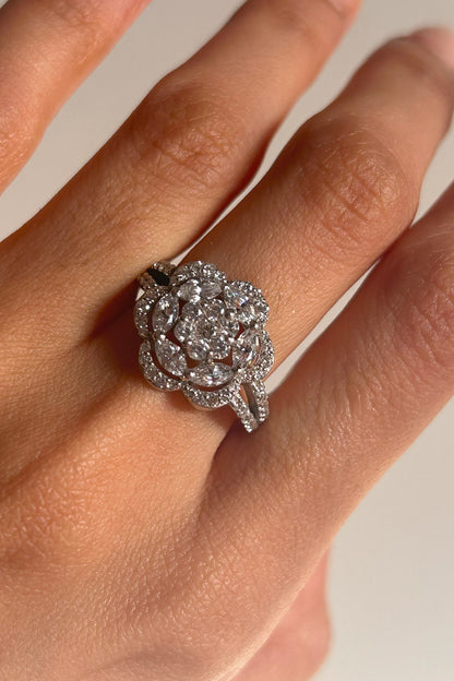 Cloris Rosette Embellished Ring 