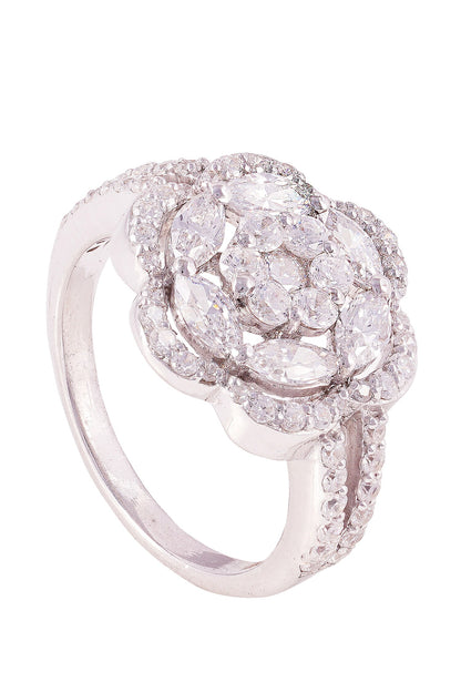 Cloris Rosette Embellished Ring 