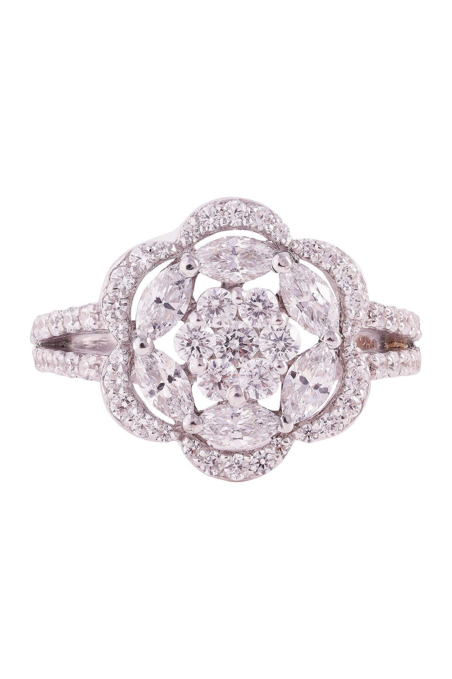 Cloris Rosette Embellished Ring 