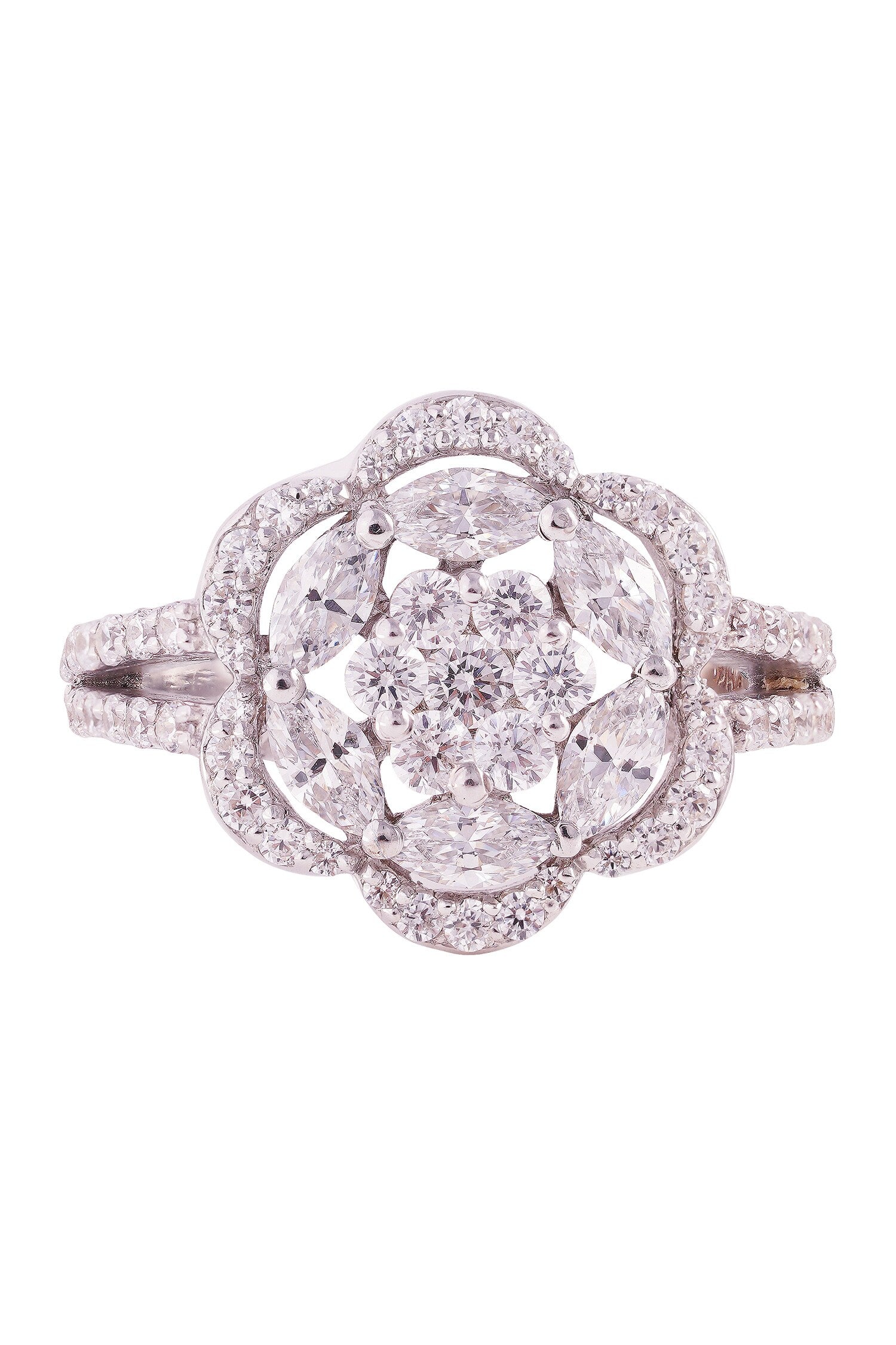 Cloris Rosette Embellished Ring 