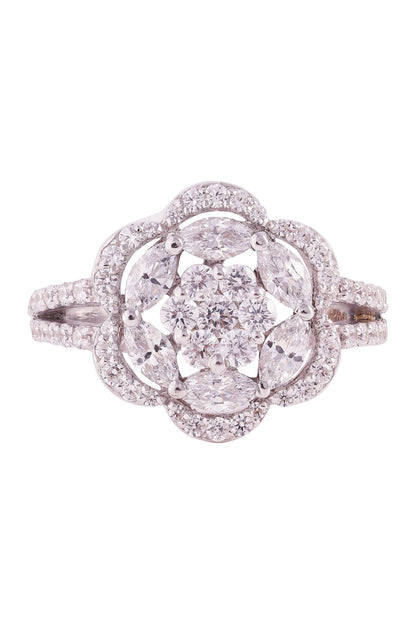 Cloris Rosette Embellished Ring 