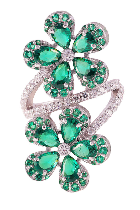 Elysium Floral Stone Studded Ring 