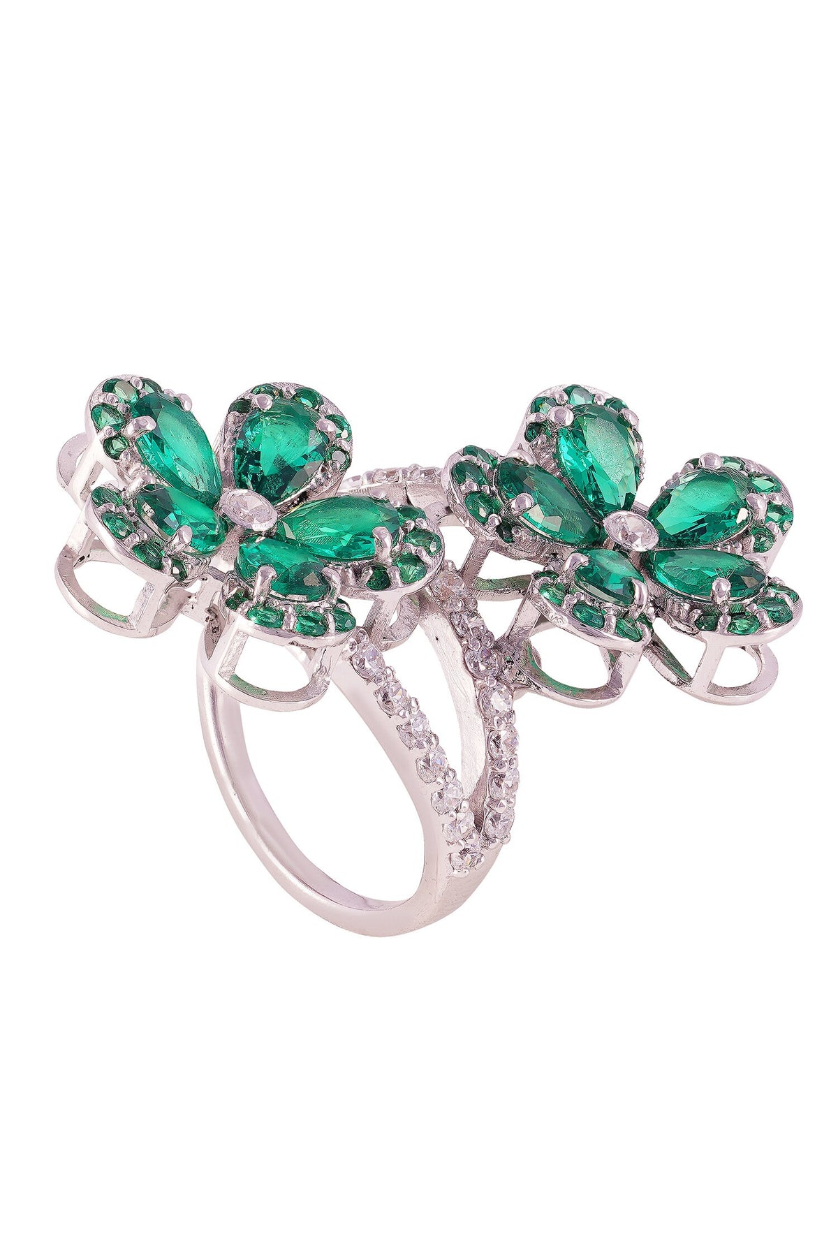 Elysium Floral Stone Studded Ring 