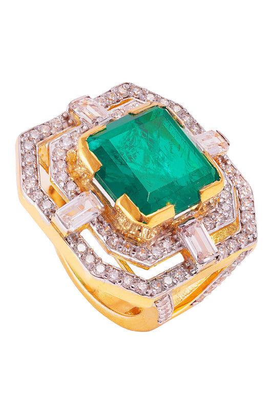 Vintage Art Deco Stone Studded Ring 