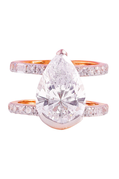 Clarissa Pear Stone Embellished Ring 