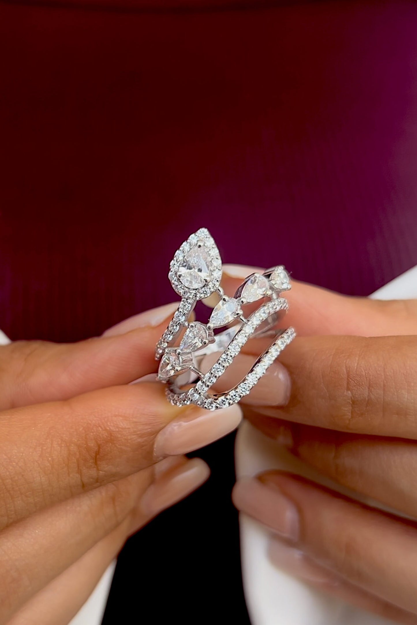 Astral Flare Stone Studded Ring 