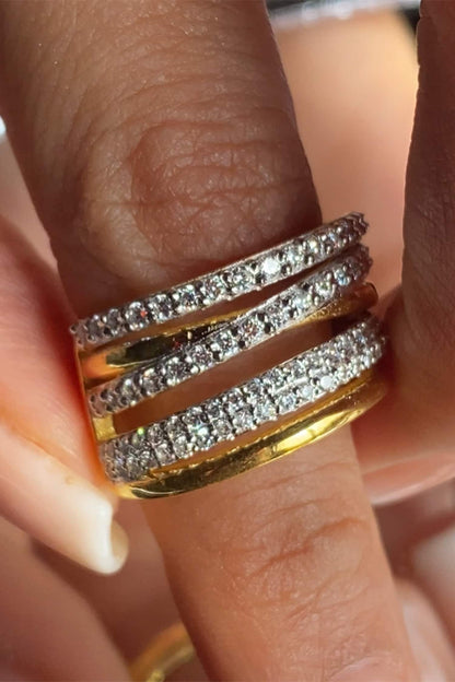 Glimmer Crossover Band Ring 