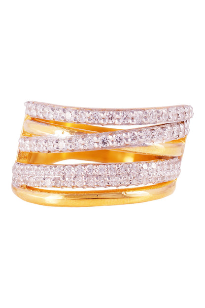 Glimmer Crossover Band Ring 