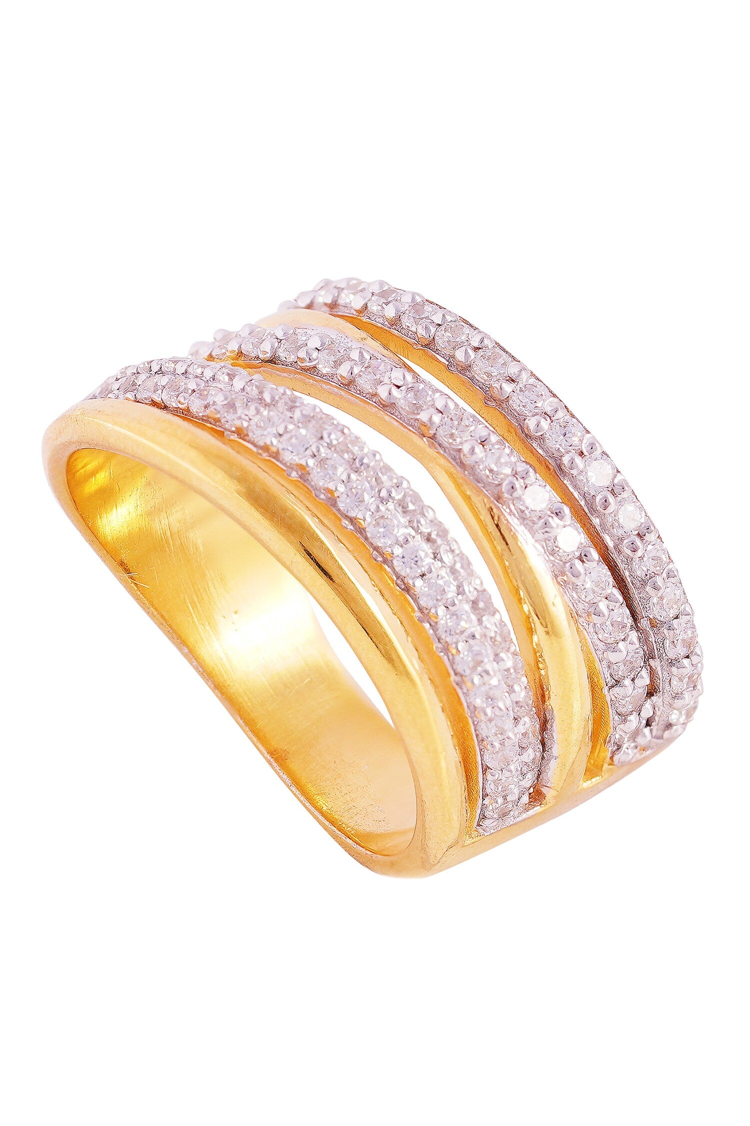 Glimmer Crossover Band Ring 