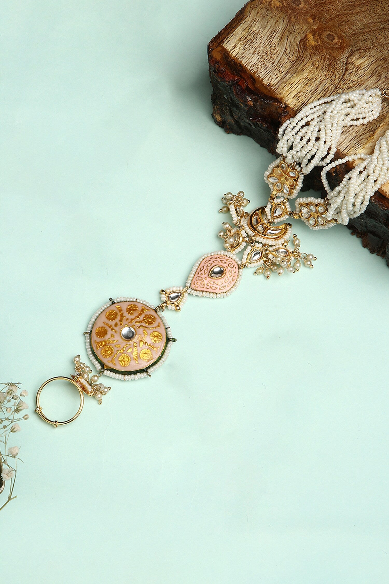 Gul E Rang Kundan Embellished Hathphool 