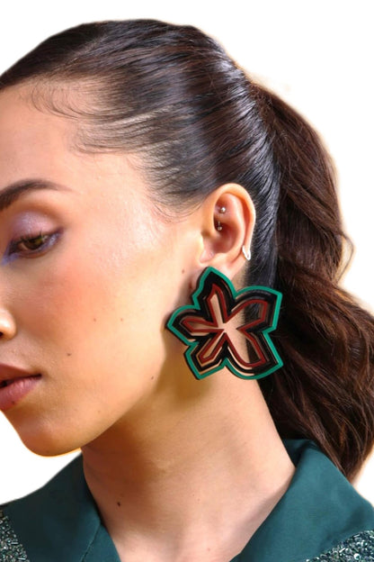 Pompon Cutwork Earrings 