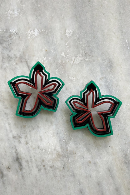 Pompon Cutwork Earrings 