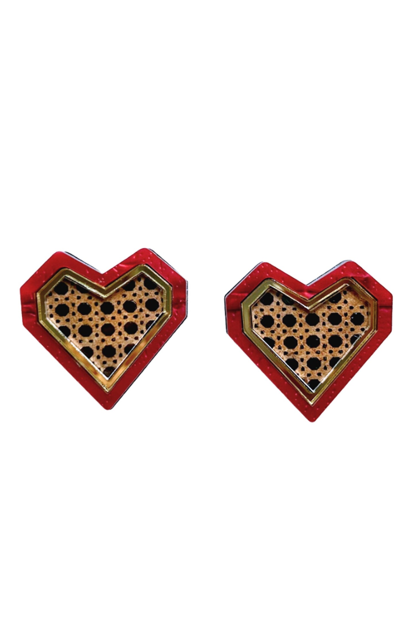 The Rattan Heart Studs 