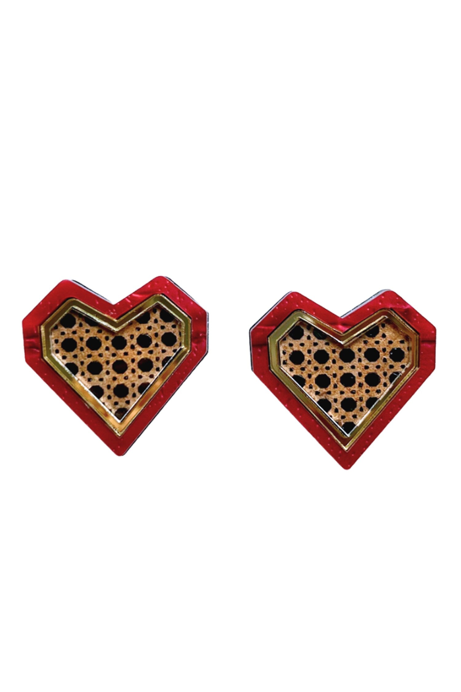 The Rattan Heart Studs 