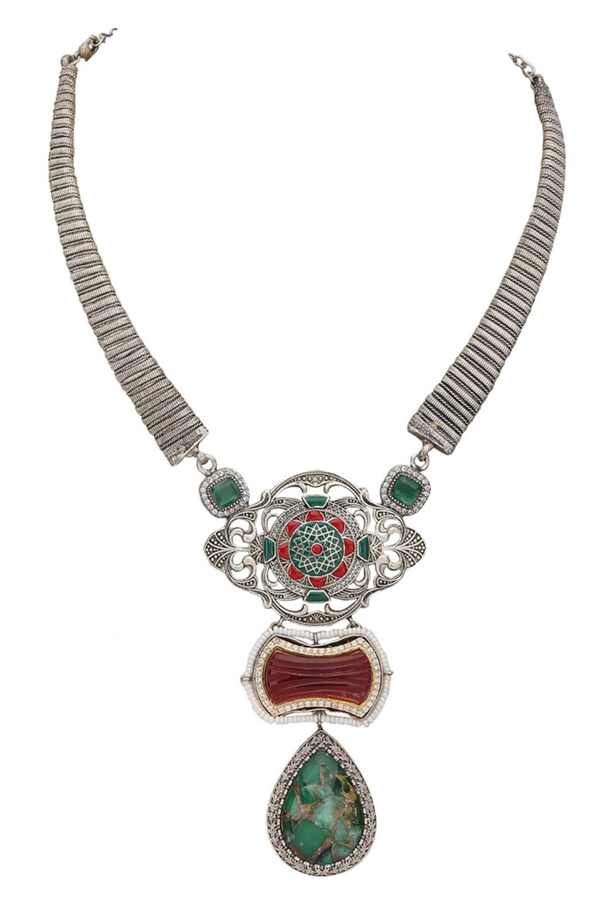 Tribal Pendant Necklace Set 