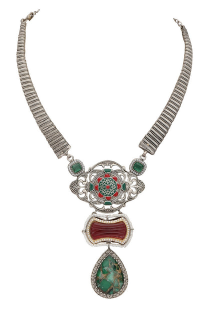 Tribal Pendant Necklace Set 