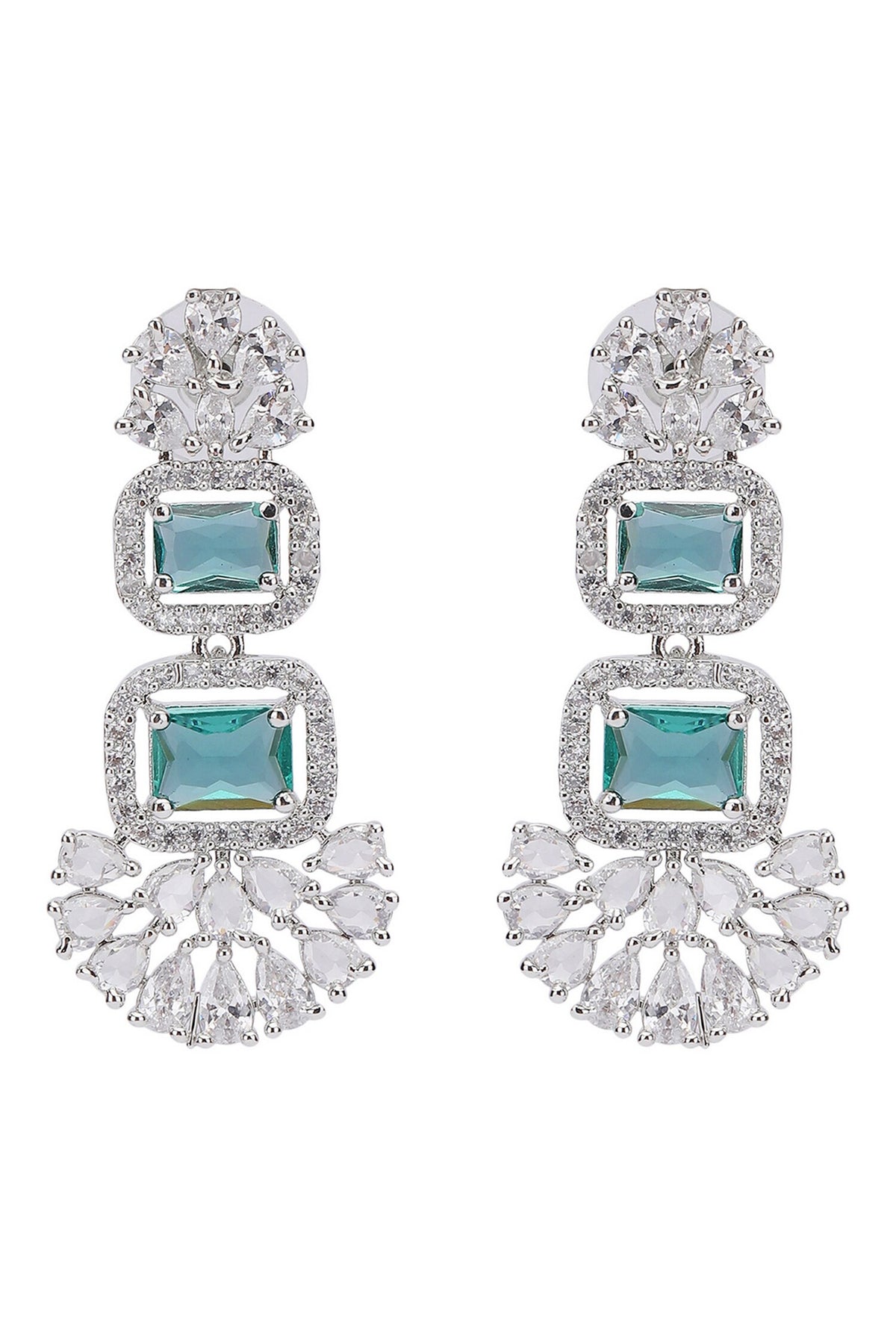 Crystal Embellished Pendant Necklace Set 