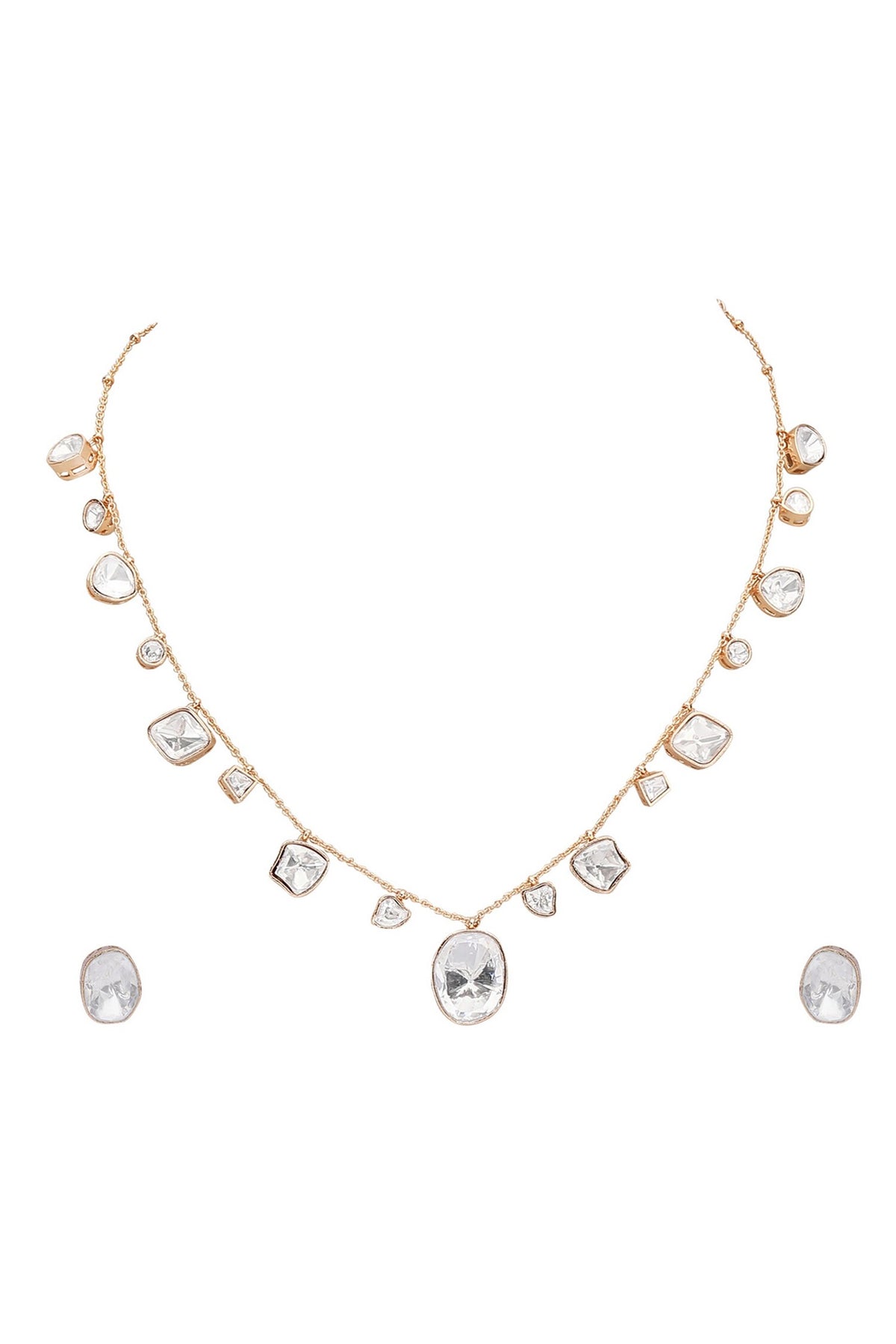 Abstract Carved Necklace Set 