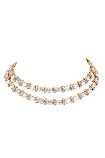 Polki Embellished Layered Choker Set 