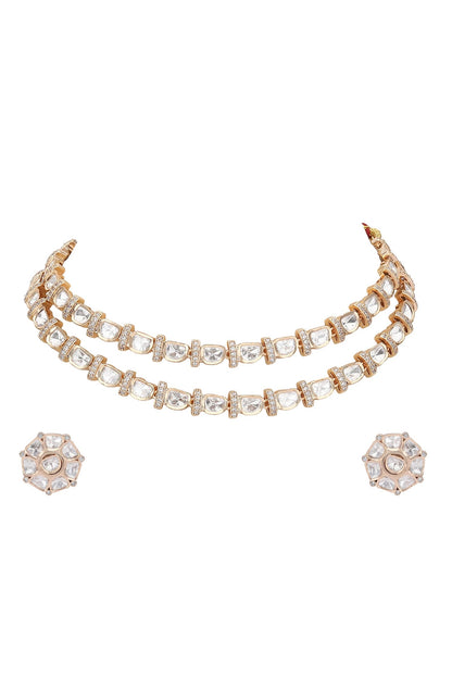 Polki Embellished Layered Choker Set 