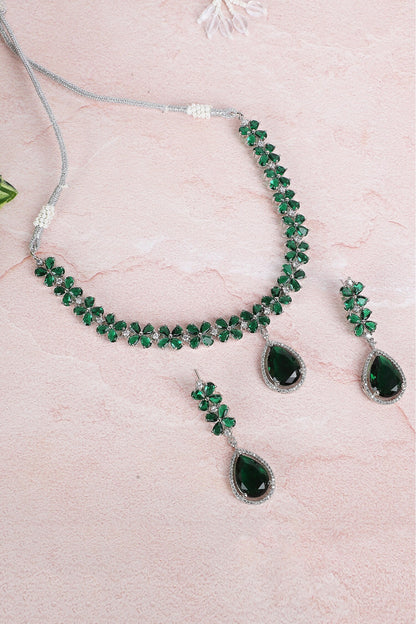Tear Drop Pendant Choker Set 