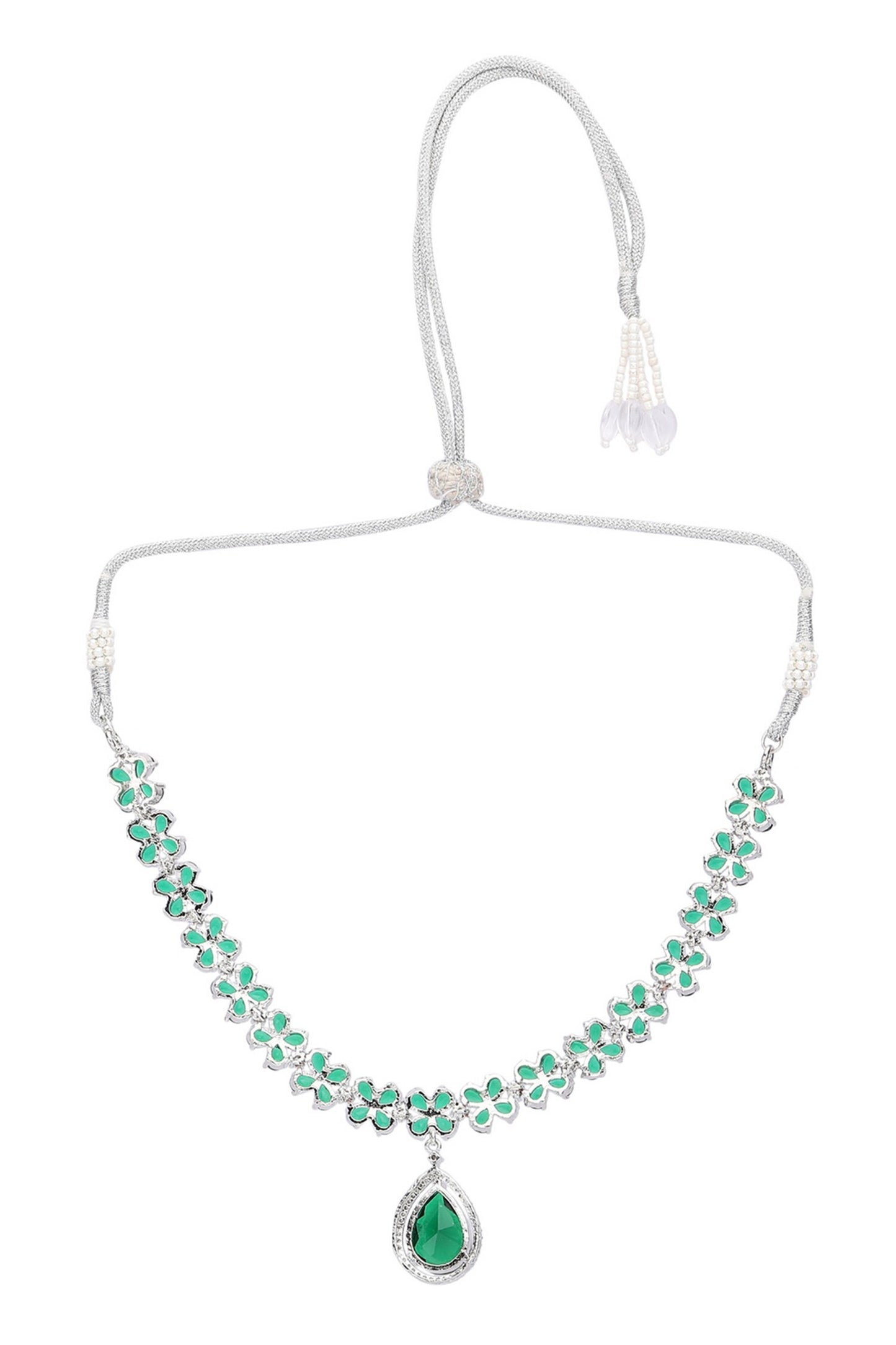 Tear Drop Pendant Choker Set 