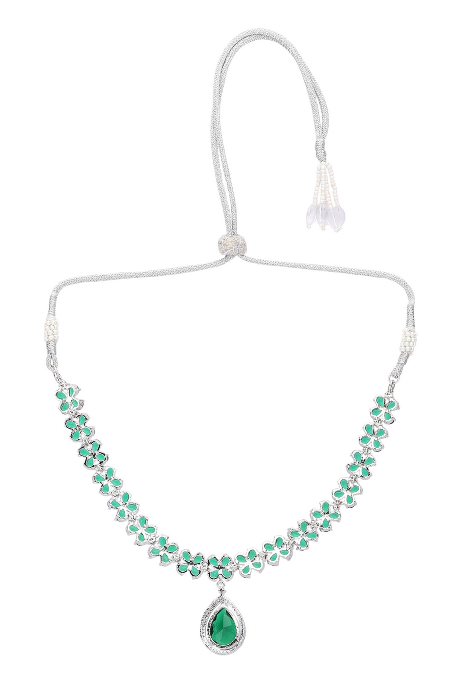 Tear Drop Pendant Choker Set 