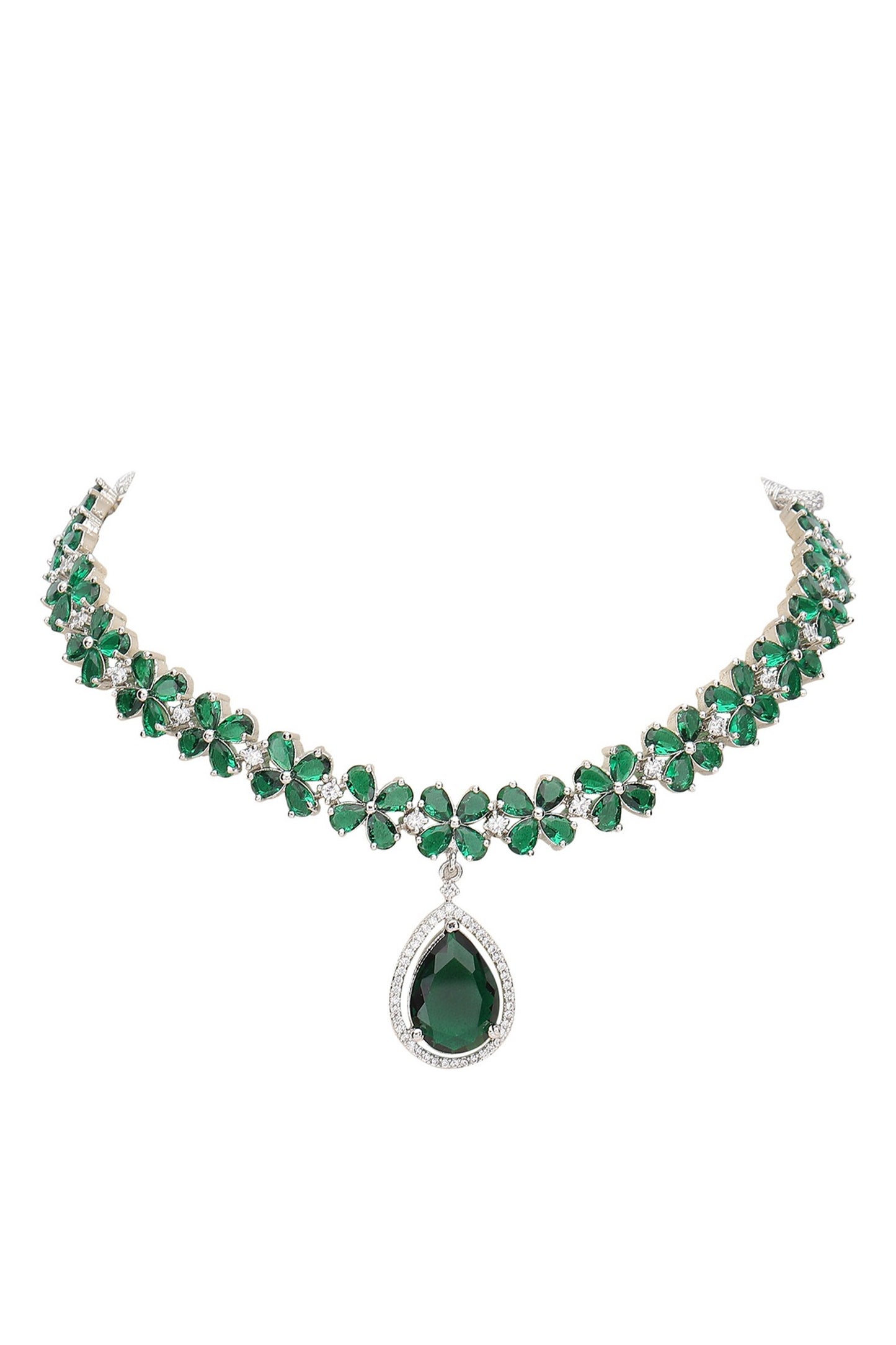 Tear Drop Pendant Choker Set 