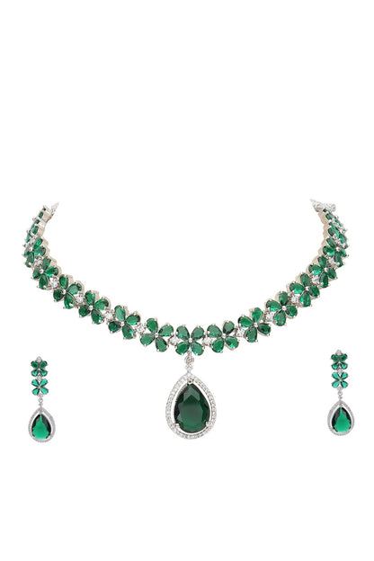 Tear Drop Pendant Choker Set 