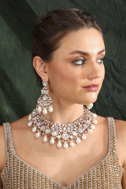 Tear Drop Carved Choker Set 