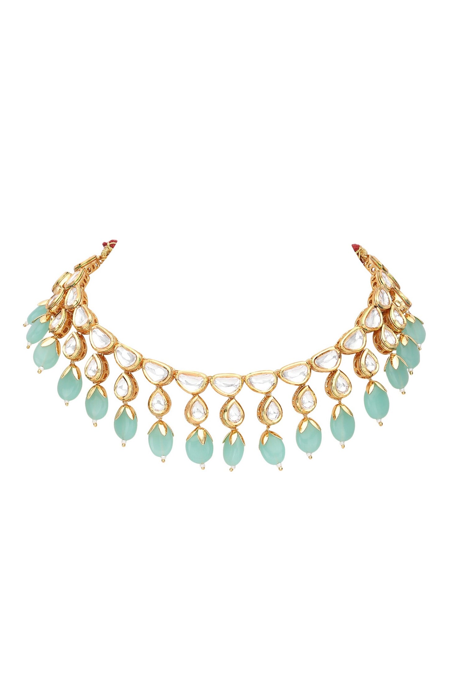 Stone Drop Embellished Choker Set 
