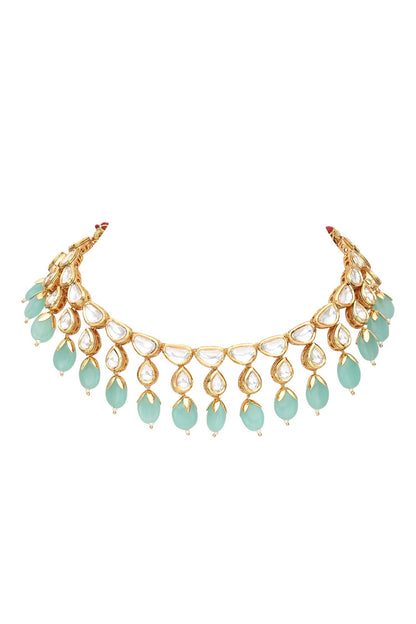 Stone Drop Embellished Choker Set 