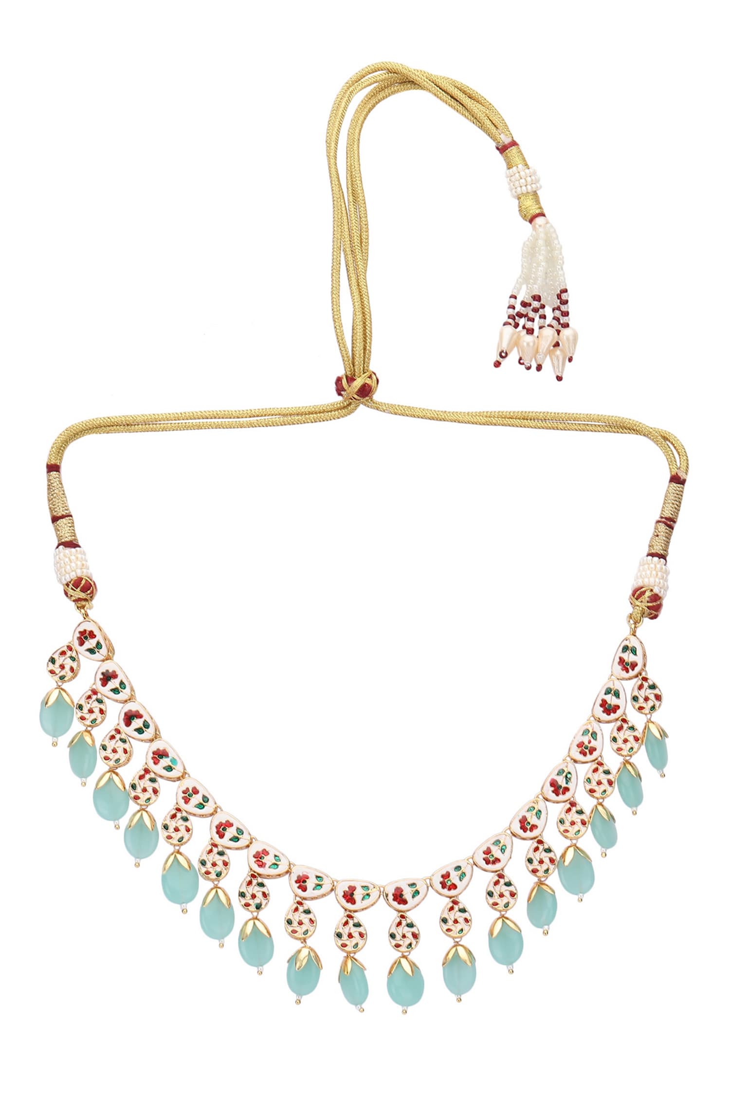 Stone Drop Embellished Choker Set 