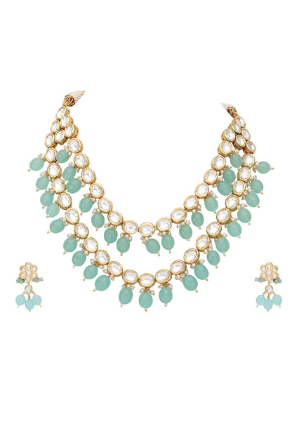 Crystal Embellished Layered Necklace Set 