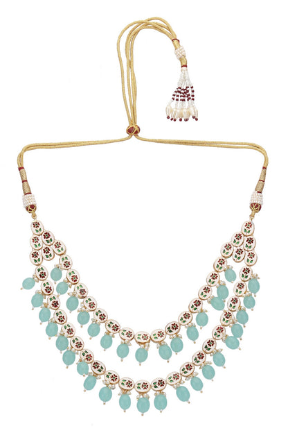 Crystal Embellished Layered Necklace Set 