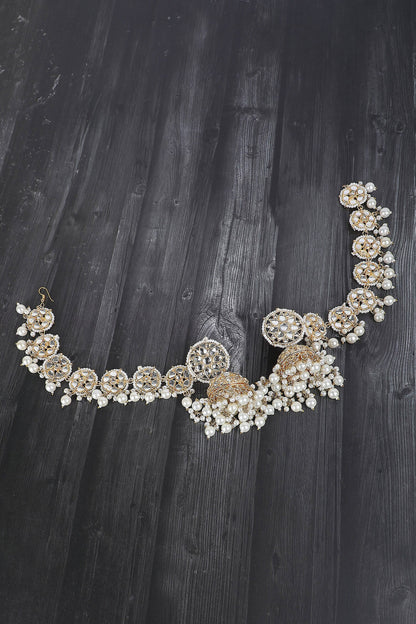Clear Crystal Studded Jhumkas 