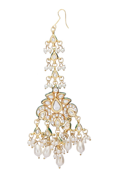 Crystal Studded Fish Pattern Long Necklace Set 