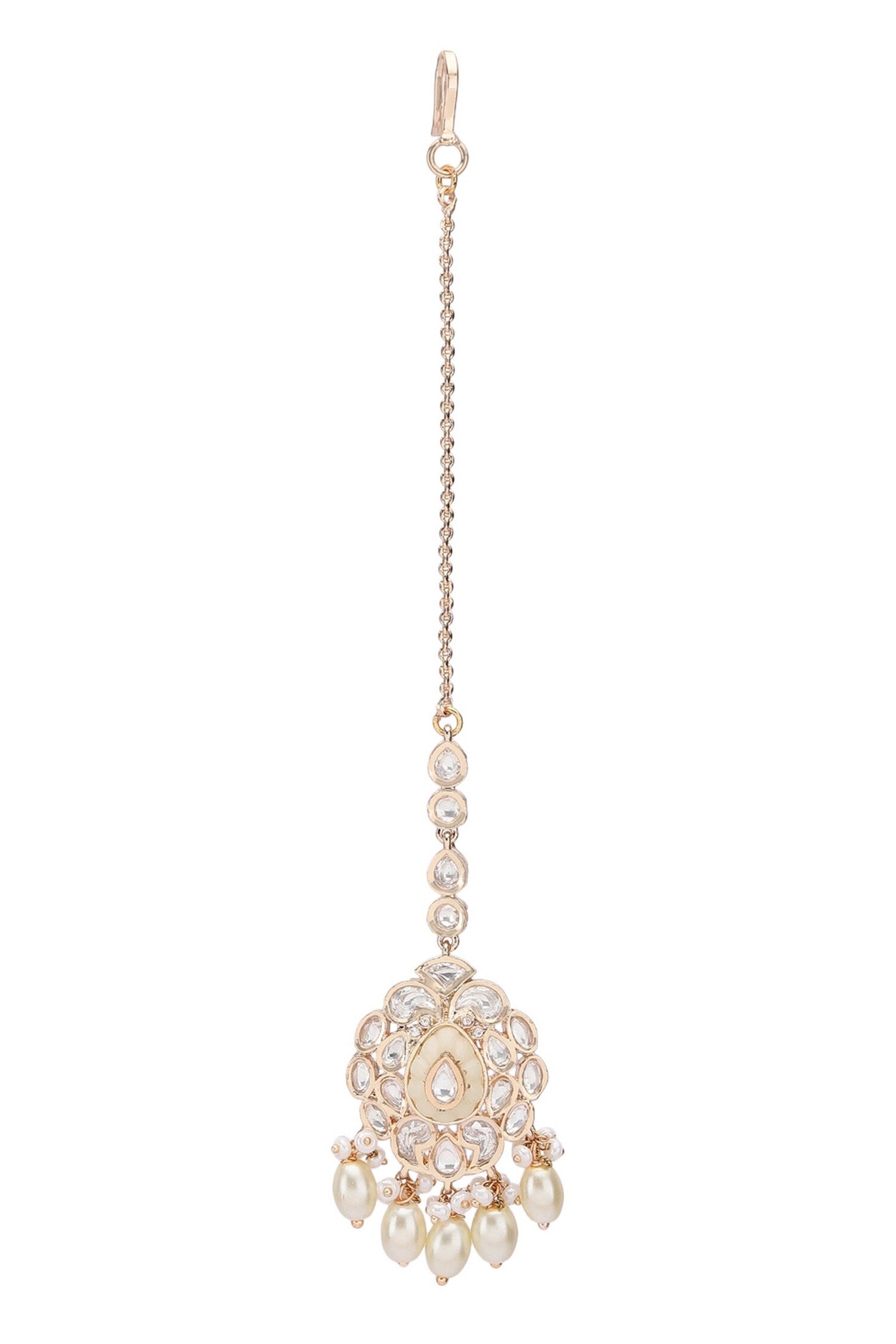 Crystal Studded Drop Pattern Choker Set 