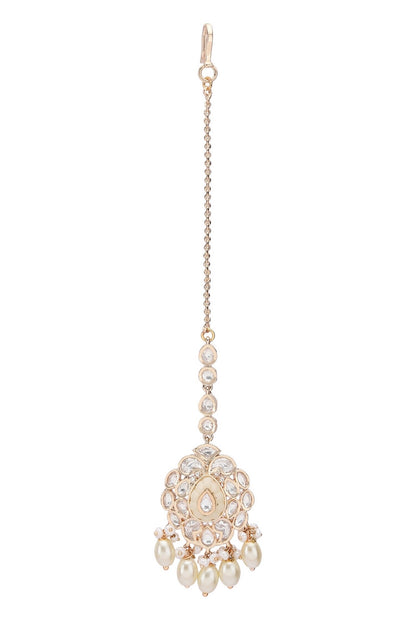 Crystal Studded Drop Pattern Choker Set 