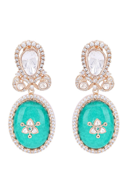 Stone Studded Drop Earrings 