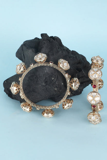 Kundan Stone Studded Bangles-Set of 2 