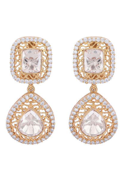 Embellished Drop Pattern Earrings 