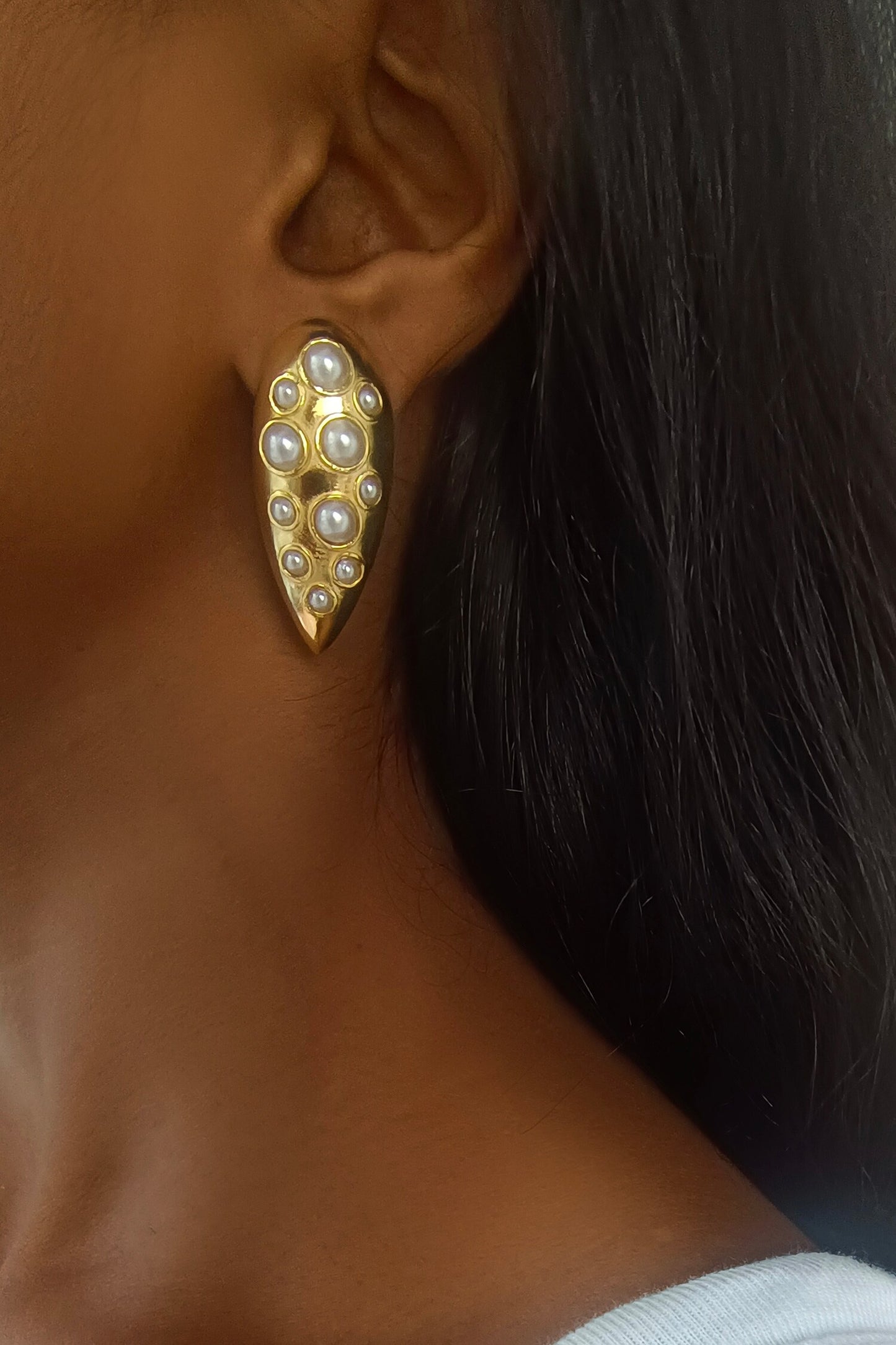 Pearl Embellished Studs 