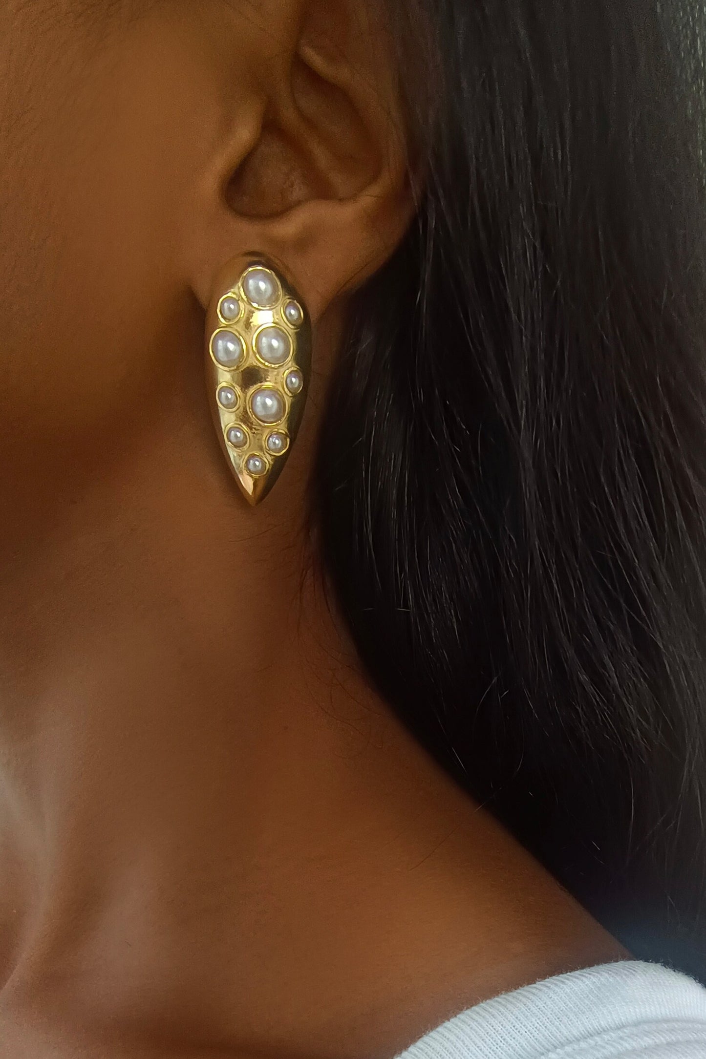 Pearl Embellished Studs 
