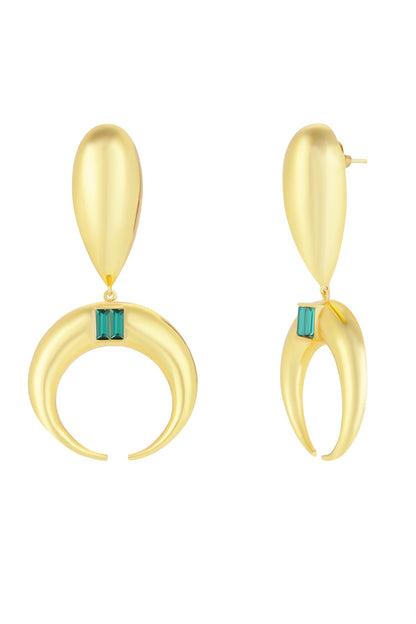 Copa Moon & Drop Shaped Earrings 