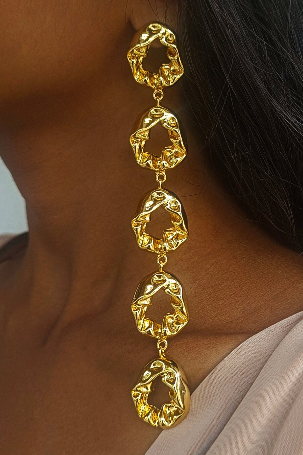 Textured Layered Earrings 