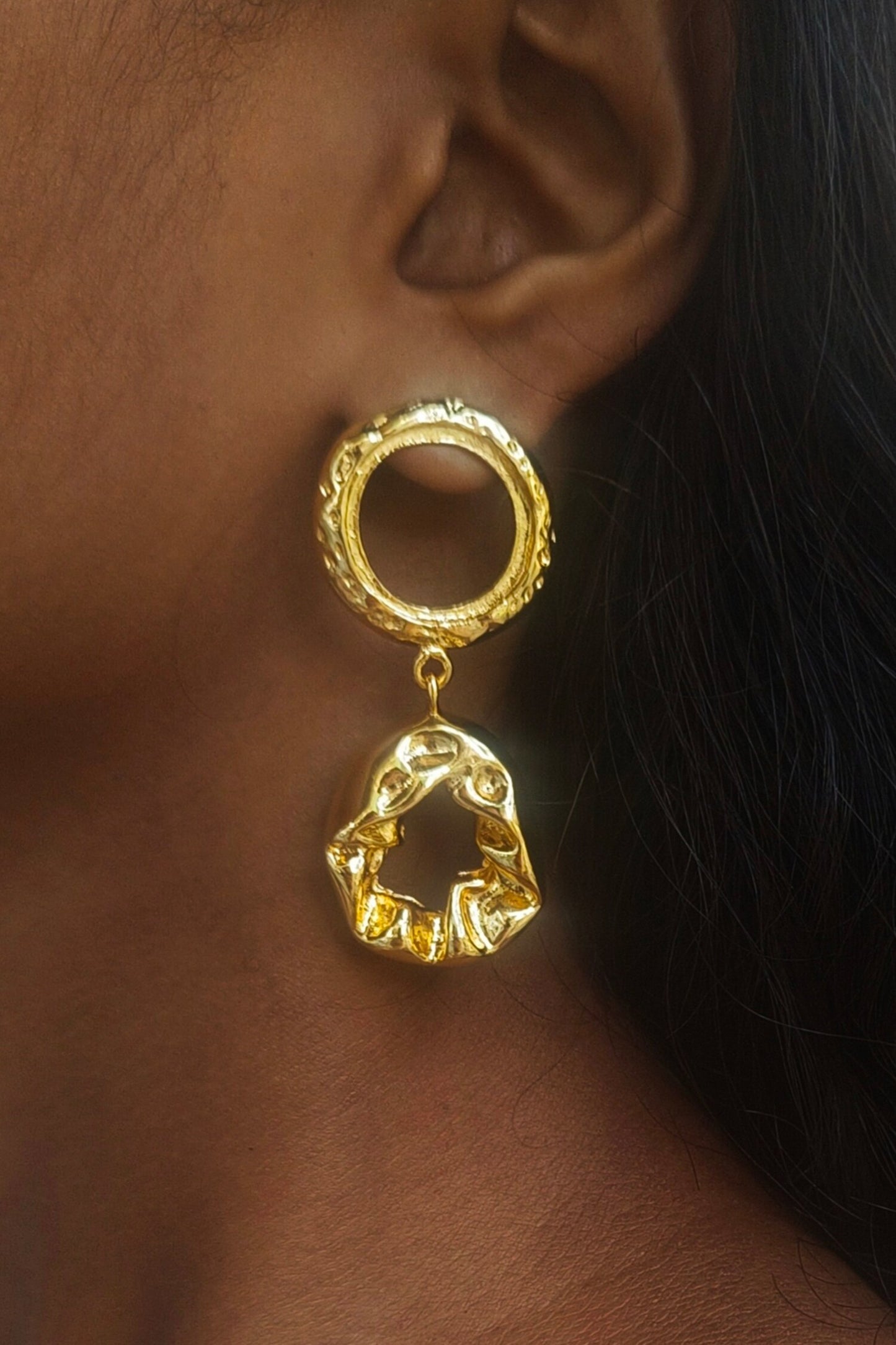 Ring Pebble Danglers 