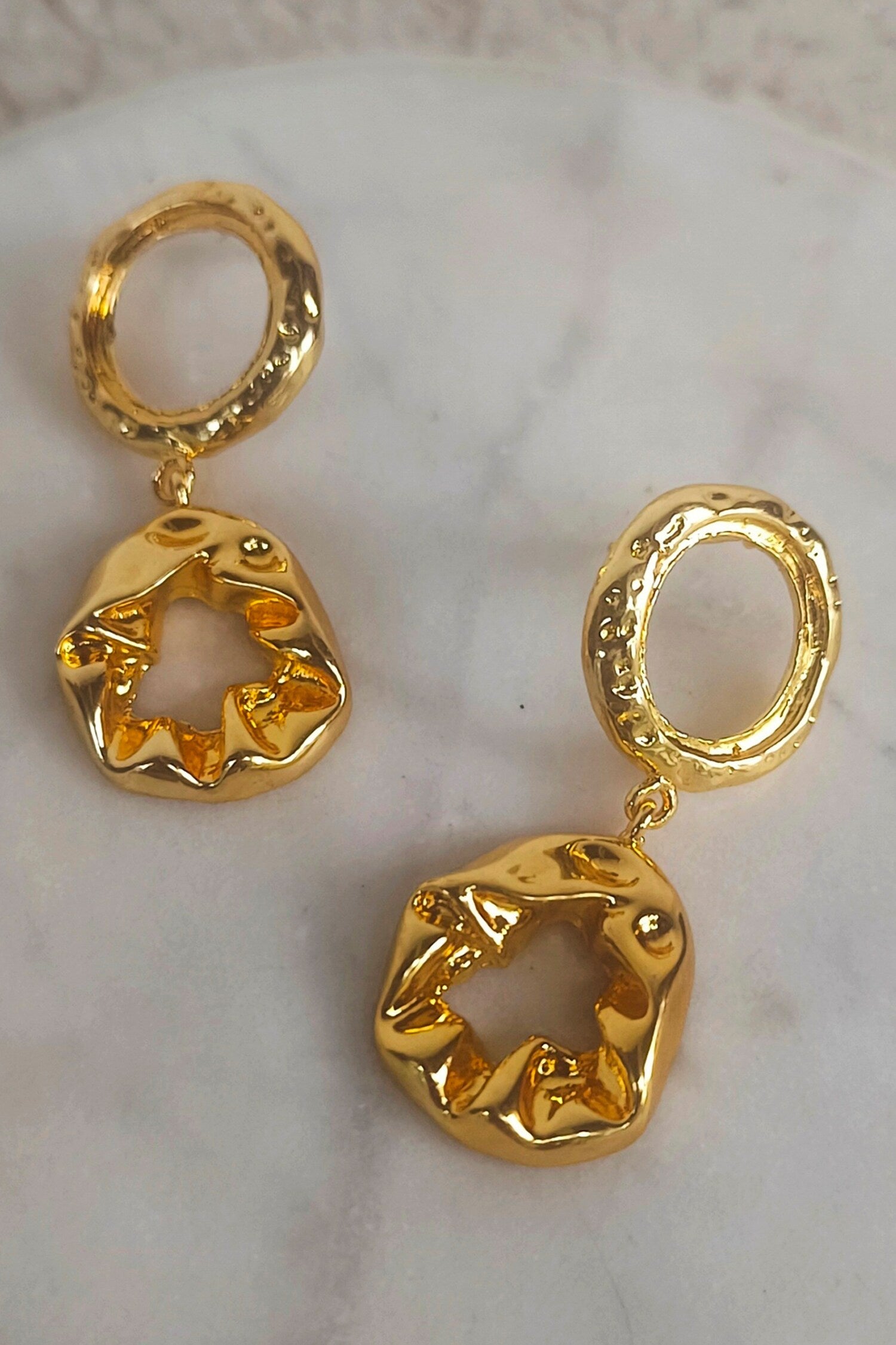 Ring Pebble Danglers 